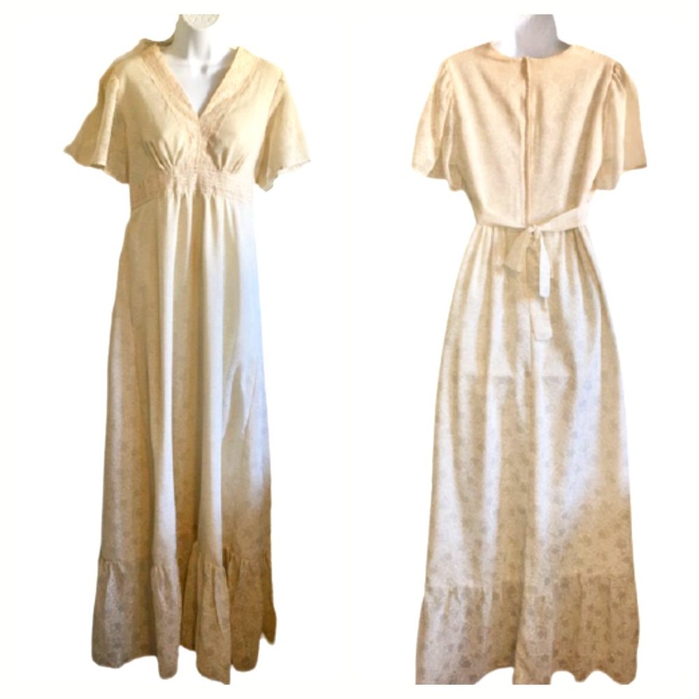Joni Blair Prairie Dress Maxi Vintage 80s Boho Cottagecore